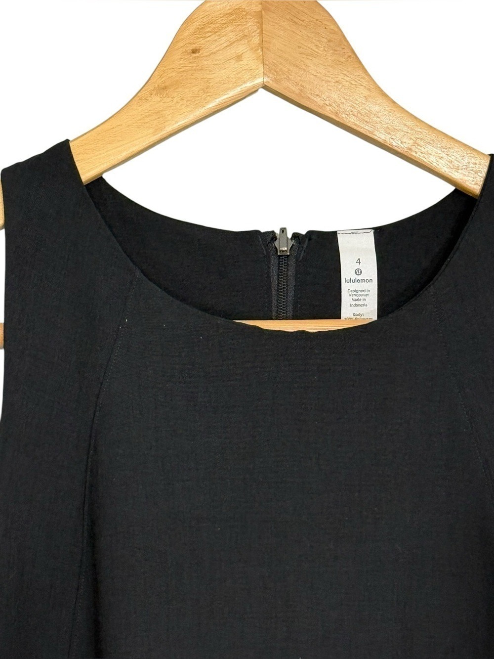 Lululemon Shift in Time Rare Sleeveless Shift Dress Black Size 4 Pockets - Picture 12 of 15